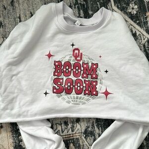 Boom Sooner crop top sweatshirt